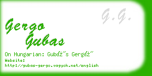 gergo gubas business card